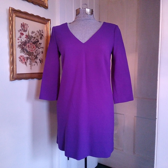 J. CREW Solid Purple Dress - Picture 1 of 6